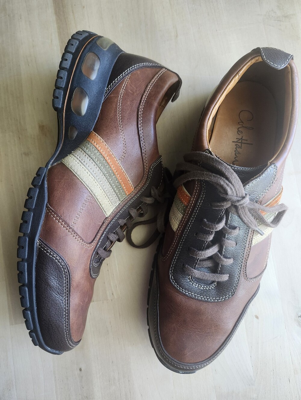 Cole Haan By Nike Air Brown Leather Men's Shoes 12